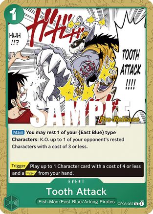 Tooth Attack (OP03-037) - [Pillars of Strength Pre-Release Cards]