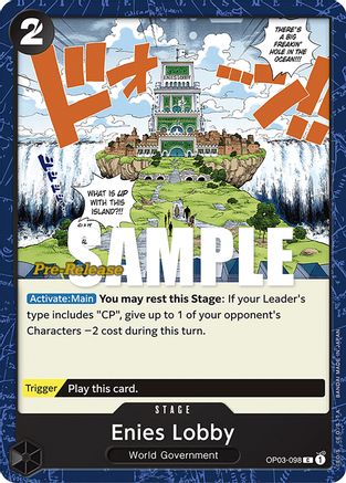 Enies Lobby (OP03-098) - [Pillars of Strength Pre-Release Cards]
