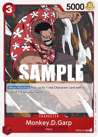 Monkey.D.Garp (OP03-014) - [Pillars of Strength Pre-Release Cards]