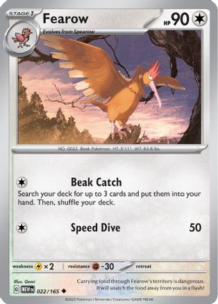 Fearow (022/165) [Scarlet & Violet 151] Reverse Holofoil