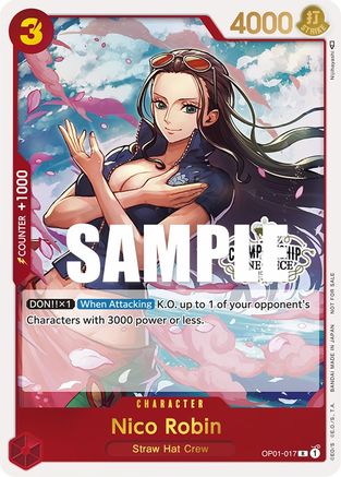 Nico Robin (Store Championship Participation Pack) (OP01-017) - [One Piece Promotion Cards] Foil