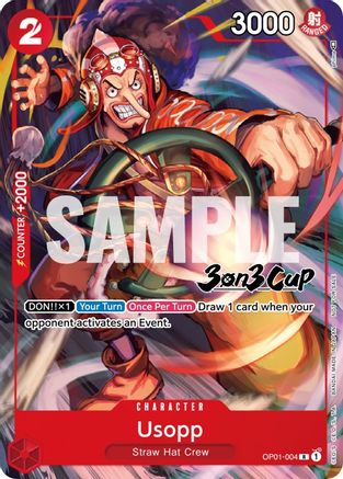 Usopp (3-on-3 Cup) [Participant] (OP01-004) - [One Piece Promotion Cards]