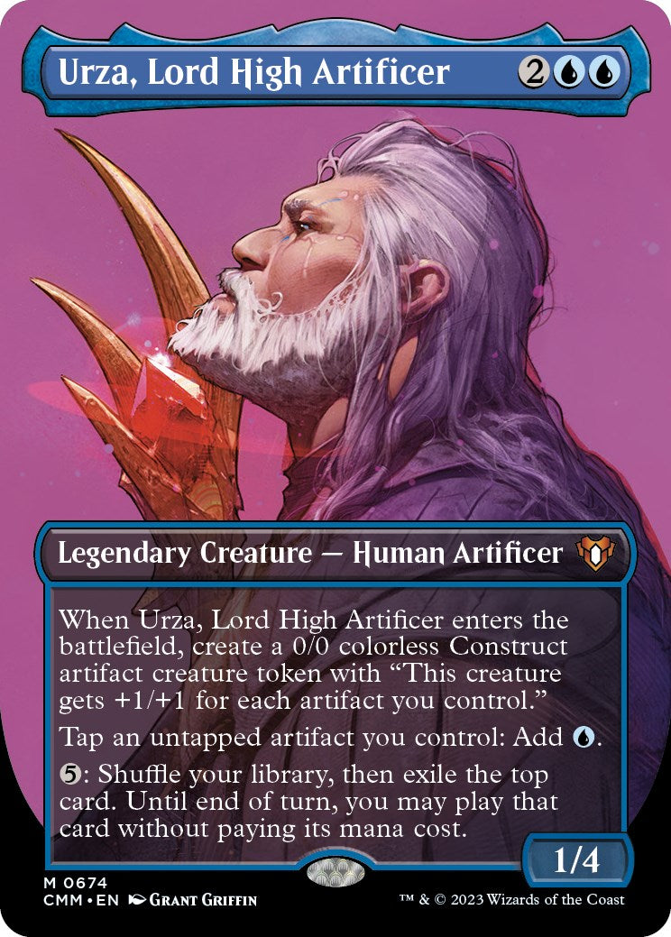Urza, Lord High Artificer (Borderless Profile) [Commander Masters] Foil