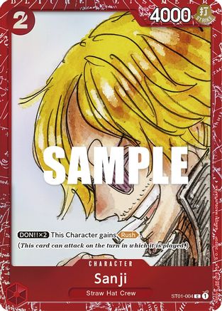 Sanji (Premium Card Collection -ONE PIECE FILM RED Edition-) (ST01-004) - [One Piece Promotion Cards] Foil