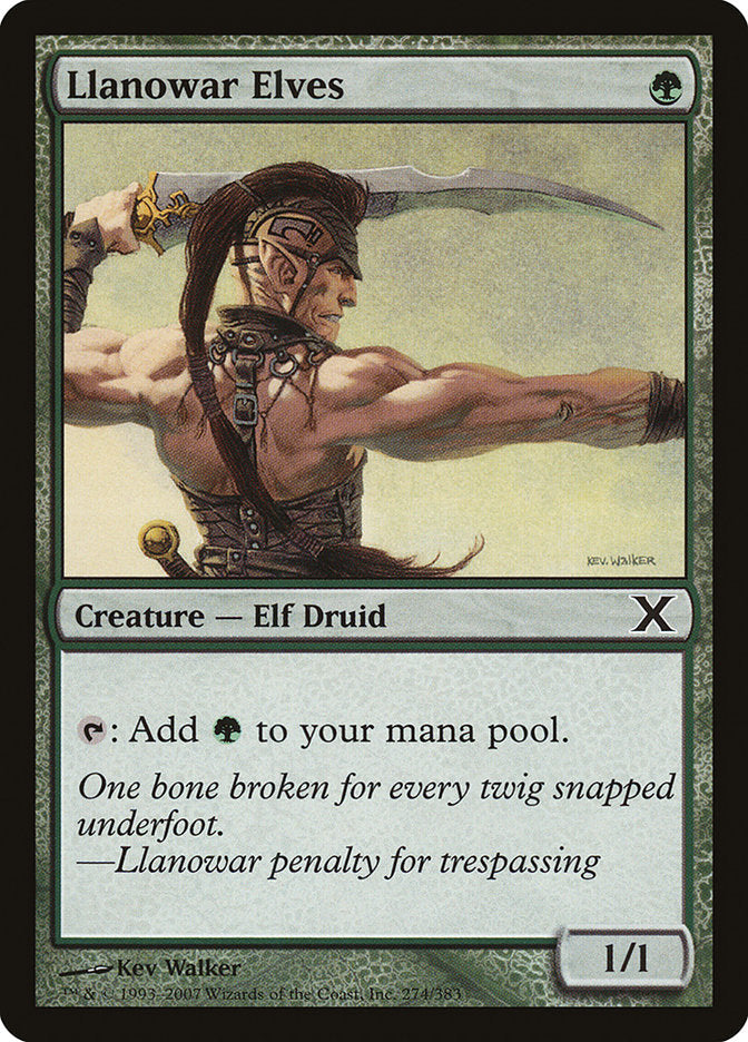 Llanowar Elves [Tenth Edition] Foil