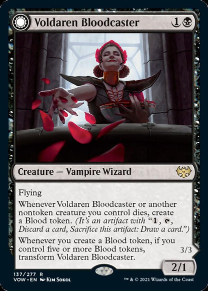 Voldaren Bloodcaster // Bloodbat Summoner [Innistrad: Crimson Vow] Foil