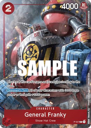 General Franky (Event Pack Vol. 2) (P-027) - [One Piece Promotion Cards] Foil