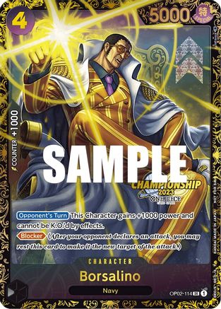 Borsalino (Championship 2023) (OP02-114) - [One Piece Promotion Cards] Foil