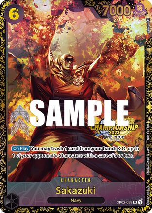 Sakazuki (Championship 2023) (OP02-099) - [One Piece Promotion Cards] Foil