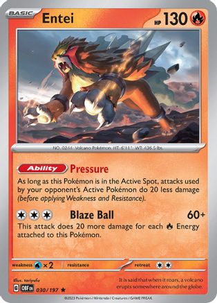 Entei (030/197) [Scarlet & Violet: Obsidian Flames] Reverse Holofoil