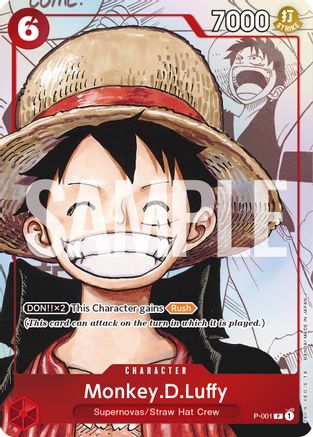 Monkey.D.Luffy (Alternate Art) (P-001) - [One Piece Promotion Cards] Foil