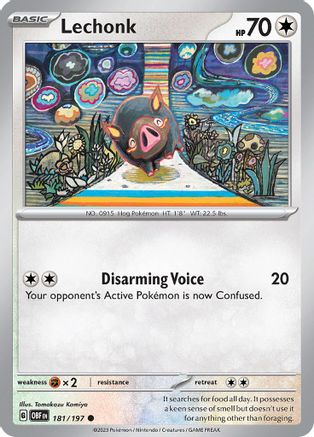 Lechonk (181/197) [Scarlet & Violet: Obsidian Flames] Reverse Holofoil