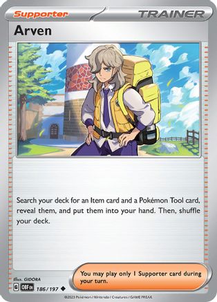 Arven (186/197) [Scarlet & Violet: Obsidian Flames] Reverse Holofoil