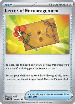 Letter of Encouragement (189/197) [Scarlet & Violet: Obsidian Flames] Reverse Holofoil