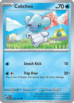 Cubchoo (053/197) [Scarlet & Violet: Obsidian Flames] Reverse Holofoil