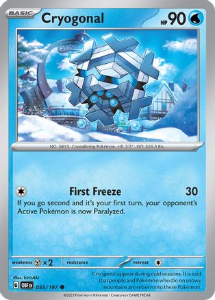 Cryogonal (055/197) [Scarlet & Violet: Obsidian Flames] Reverse Holofoil