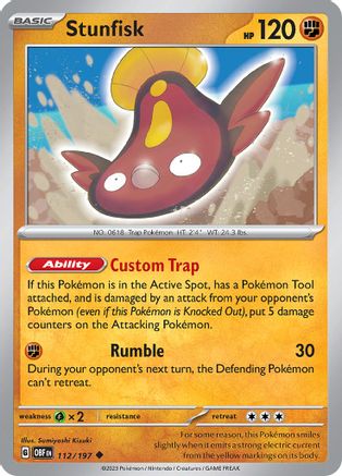 Stunfisk (112/197) [Scarlet & Violet: Obsidian Flames] Reverse Holofoil