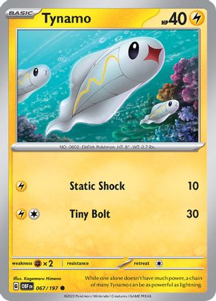 Tynamo (067/197) [Scarlet & Violet: Obsidian Flames] Reverse Holofoil