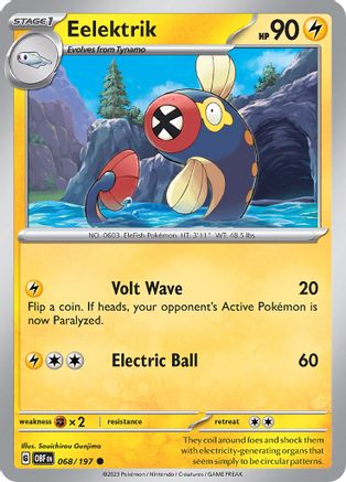 Eelektrik (068/197) [Scarlet & Violet: Obsidian Flames] Reverse Holofoil