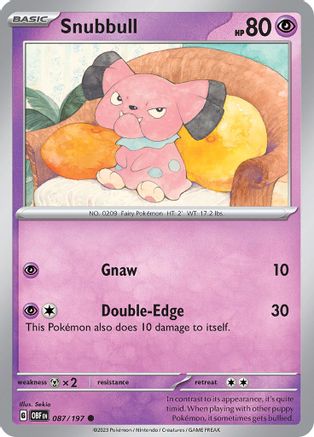 Snubbull (087/197) [Scarlet & Violet: Obsidian Flames] Reverse Holofoil