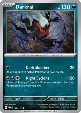 Darkrai (136/197) [Scarlet & Violet: Obsidian Flames] Reverse Holofoil