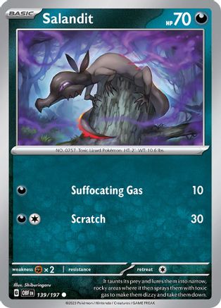 Salandit (139/197) [Scarlet & Violet: Obsidian Flames] Reverse Holofoil