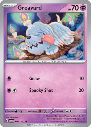 Greavard (099/197) [Scarlet & Violet: Obsidian Flames] Reverse Holofoil