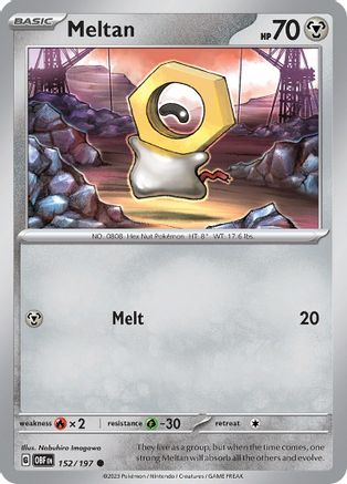 Meltan (152/197) [Scarlet & Violet: Obsidian Flames] Reverse Holofoil