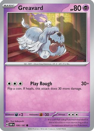 Greavard (100/197) [Scarlet & Violet: Obsidian Flames] Reverse Holofoil