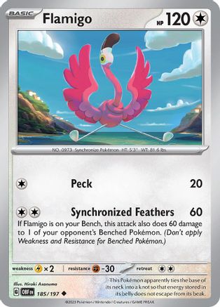 Flamigo (185/197) [Scarlet & Violet: Obsidian Flames] Reverse Holofoil