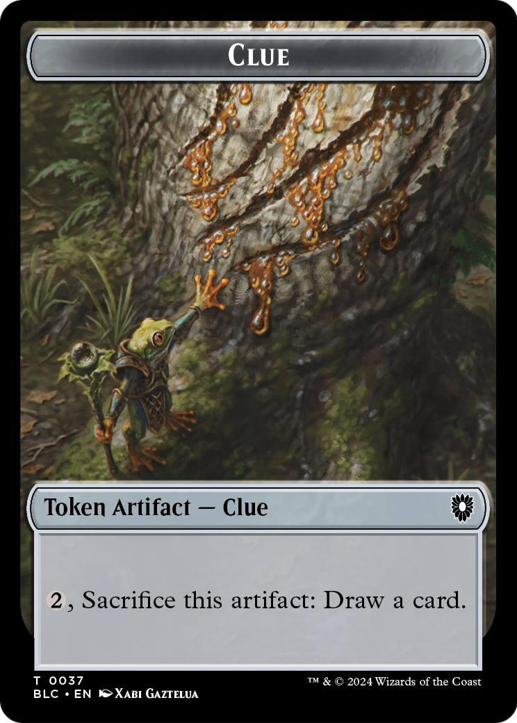 Clue  [Bloomburrow Commander Tokens]