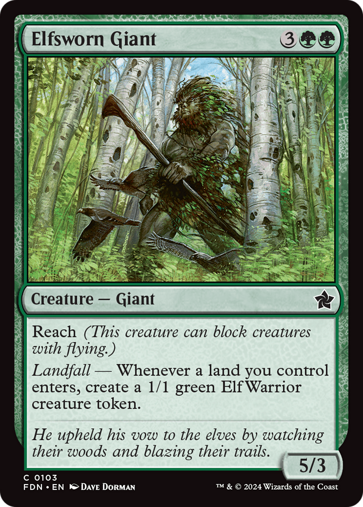 Elfsworn Giant [Foundations] Foil