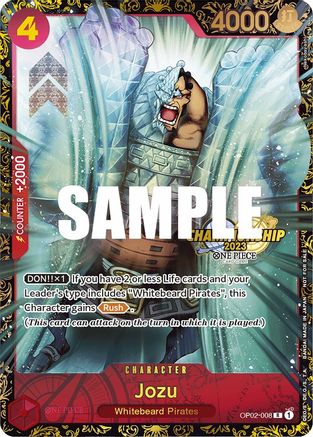 Jozu (Championship 2023) (OP02-008) - [One Piece Promotion Cards] Foil