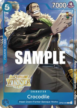 Crocodile (Online Regional 2023) [Winner] (OP02-053) - [One Piece Promotion Cards] Foil