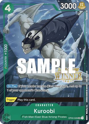 Kuroobi (Online Regional 2023) [Winner] (OP03-026) - [One Piece Promotion Cards] Foil