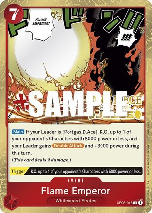Flame Emperor (Judge Pack Vol. 2) (OP03-016) - [One Piece Promotion Cards] Foil