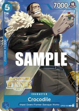 Crocodile (Offline Regional 2023) [Winner] (OP02-053) - [One Piece Promotion Cards] Foil