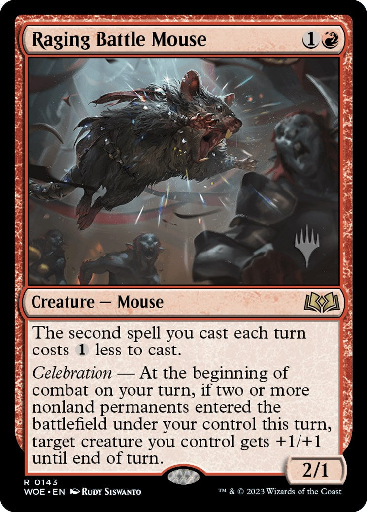 Raging Battle Mouse (Promo Pack) [Wilds of Eldraine Promos] Foil