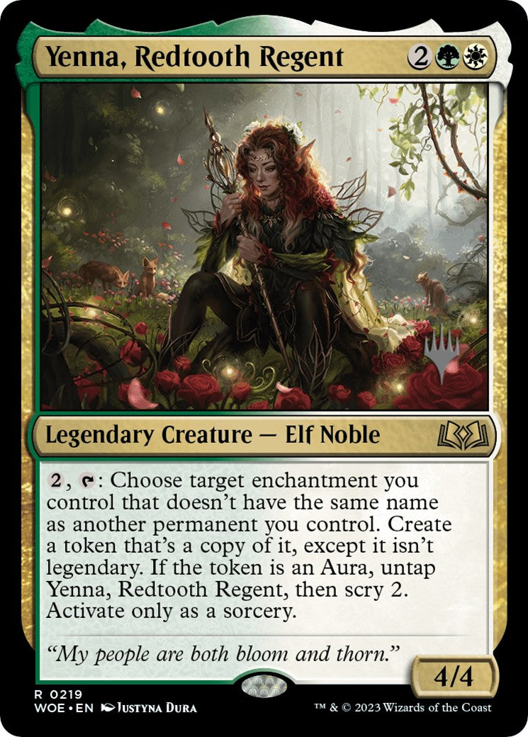 Yenna, Redtooth Regent (Promo Pack) [Wilds of Eldraine Promos] Foil