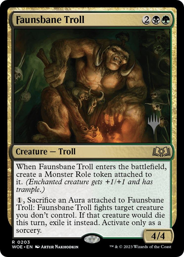 Faunsbane Troll (Promo Pack) [Wilds of Eldraine Promos] Foil