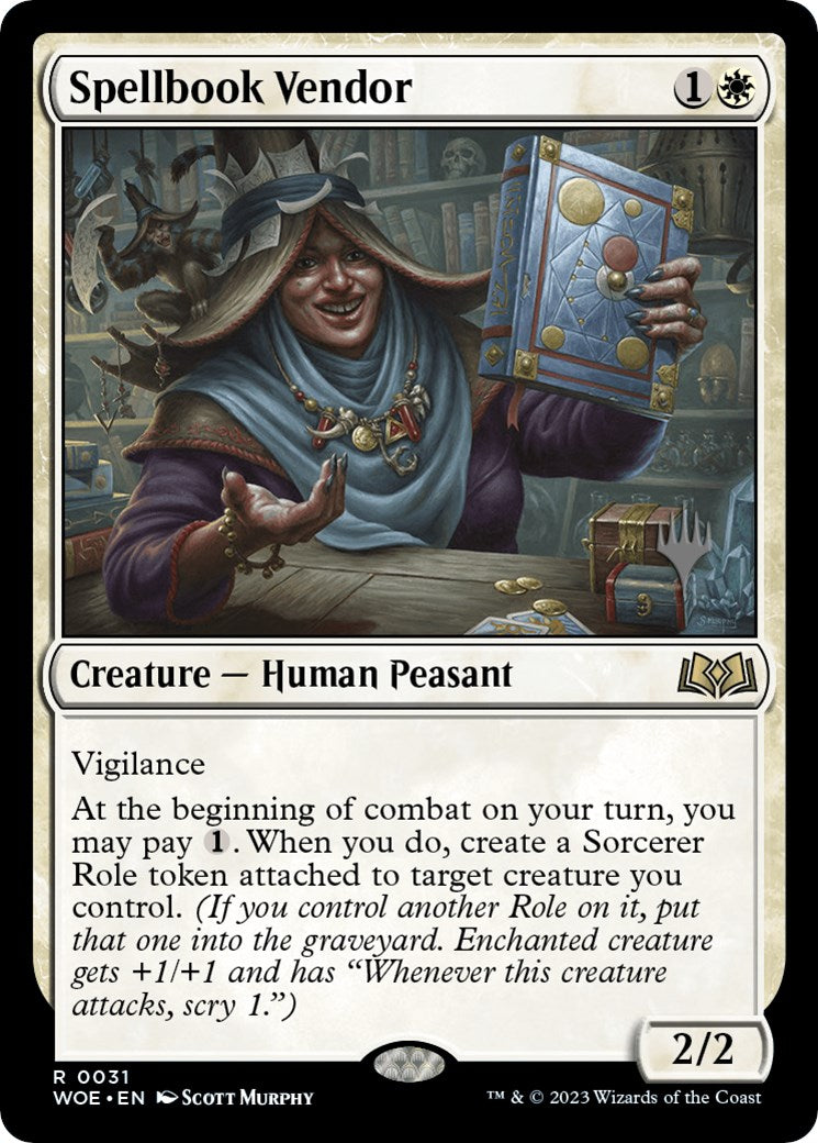 Spellbook Vendor (Promo Pack) [Wilds of Eldraine Promos] Foil