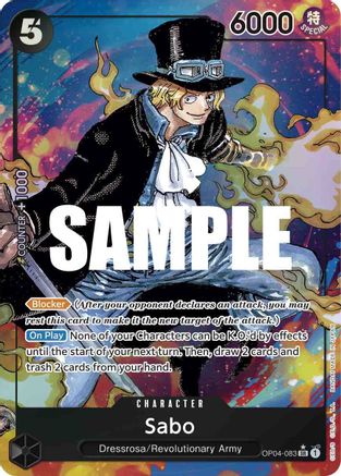 Sabo (Alternate Art) (OP04-083) - [Kingdoms of Intrigue] Foil