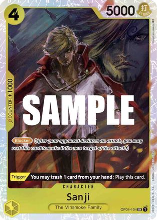 Sanji (104) (OP04-104) - [Kingdoms of Intrigue] Foil
