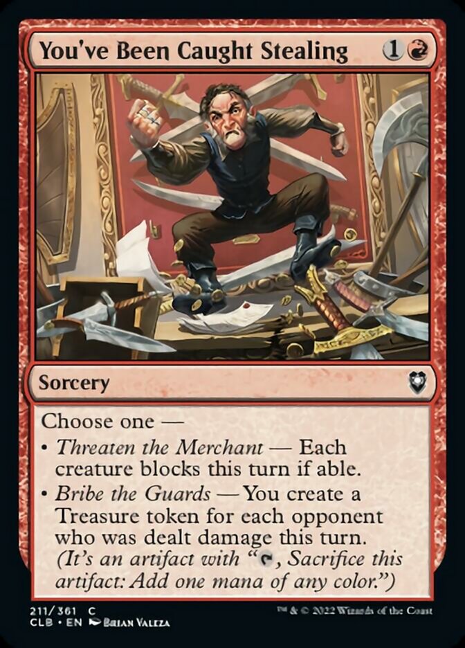 You've Been Caught Stealing [Commander Legends: Battle for Baldur's Gate] Foil