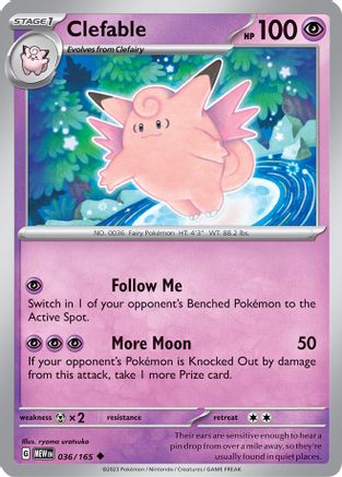 Clefable (036/165) [Scarlet & Violet 151] Reverse Holofoil