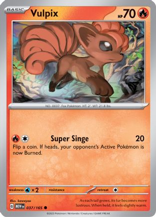Vulpix (037/165) [Scarlet & Violet 151] Reverse Holofoil