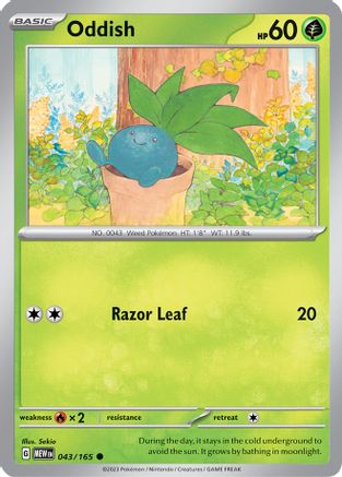 Oddish (043/165) [Scarlet & Violet 151] Reverse Holofoil