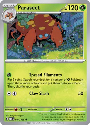 Parasect (047/165) [Scarlet & Violet 151] Reverse Holofoil