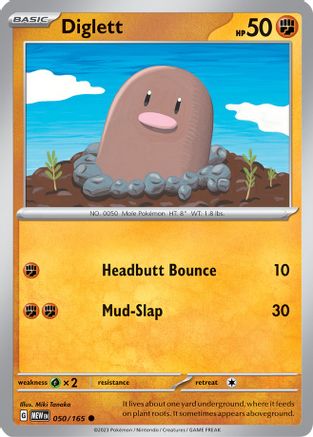 Diglett (050/165) [Scarlet & Violet 151] Reverse Holofoil