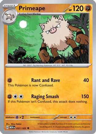 Primeape (057/165) [Scarlet & Violet 151] Reverse Holofoil